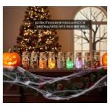 Otis Classic Small Glass Jars with Lids Set of 12 Mini Glass Bottles with Corks for Halloween Decorations Fall Decor Wedding & Party Favors, Halloween DIY Crafts, Potions, Spices & Candy, 3.4 oz - Ret