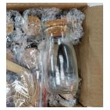 Otis Classic Small Glass Jars with Lids Set of 12 Mini Glass Bottles with Corks for Halloween Decorations Fall Decor Wedding & Party Favors, Halloween DIY Crafts, Potions, Spices & Candy, 3.4 oz - Ret