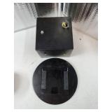 1 Pcs Recessed Floor Outlet 4. 72 x 4. 72" x 3. 94" 2-Gang with 4. 8a USB Chargers 20 Amp Floor Receptacles Round Hidden Outlet Kit Electrical Waterproof Box, Etl Listed (Black) - Retail: $63"