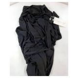 Women Kimono Robes Long Knit Bathrobe Lightweight Soft Knit Sleepwear V-neck Casual Ladies Loungewear Black-Large - Retail: $20