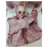 Halloween Animatronics 67inch Cocoon Corpse - Animated Mummy Hanging Dead Body Decoration with Sound Activated, Creepy Voice, Spooky Skull, Light Up Eye, Scary Move Haunted Horror Life Size Prop - Ret