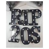 6Pcs 30th Birthday Decorations for Women, RIP 20S Led Light Up Sign Death to My 20s Party Supplies Gifts Favor for Table Wall Decor(Shining Black)