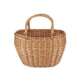 Wicker Picnic Basket with Handles Woven Garden Harvest Market Basket Wicker Flower Basket for Storage Easter - Retail: $36