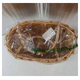 Wicker Picnic Basket with Handles Woven Garden Harvest Market Basket Wicker Flower Basket for Storage Easter - Retail: $36