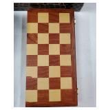 Retro Metal Chess Set for Adults and Kids Marbling Chess Board with Chess Pieces Travel Chess Set with Metal Pieces Folding Chessboard Ideal for Beginners and Professional Players. WELL USED. - Retail