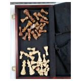 Retro Metal Chess Set for Adults and Kids Marbling Chess Board with Chess Pieces Travel Chess Set with Metal Pieces Folding Chessboard Ideal for Beginners and Professional Players. WELL USED. - Retail