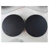 Wood Riser for Decor, 2 Pack Wood Pedestal Stand for Display, Round Wooden Tray for Kitchen Counter, Wooden Pedestal Stand for Plant Pot Indoor.  - Retail: $23