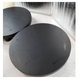 Wood Riser for Decor, 2 Pack Wood Pedestal Stand for Display, Round Wooden Tray for Kitchen Counter, Wooden Pedestal Stand for Plant Pot Indoor.  - Retail: $23