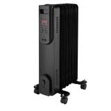 1500-Watt Black Indoor Electric Oil-Filled Radiator Convection Radiant Space Heater with Remote Control for Living Space - Retail: $100