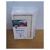 GenCrafts Assorted Stretched Canvas (8 Pack)  Rectangular for Acrylic  Oil  Other Wet or Dry Medium - Artist Grade