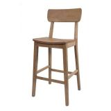 29" Torino Barstool Barnwood - Boraam: Solid Wood, Molded Seat, Footrests, Rustic Style- (Parts Only)