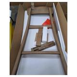 29" Torino Barstool Barnwood - Boraam: Solid Wood, Molded Seat, Footrests, Rustic Style- (Parts Only)