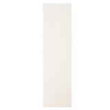 Primo Mason Solid Plush Shag Runner Rug Ivory  22  x 8