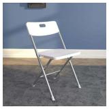 Mainstays Resin Seat & Back Folding Chairs- White 4-Pack