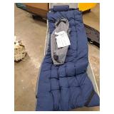 Portable Fold Up Camping Bed Blue/Grey