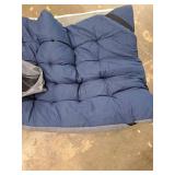 Portable Fold Up Camping Bed Blue/Grey