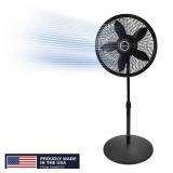 Lasko Cyclone 18  Adjustable Large Room Pedestal Fan  3 Speeds  54.5  H  Black (Broken Button)