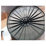 Lasko Cyclone 18  Adjustable Large Room Pedestal Fan  3 Speeds  54.5  H  Black (Broken Button)