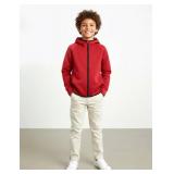 Boys Zip-Up Red Hoodie Jacket, Size 7-8