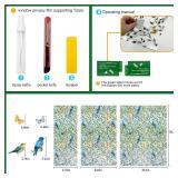 Colorful Bird and Floral Window Privacy Film (17.5 x157.4 in)