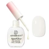 6 Count AZUREBEAUTY Warm White Nail Polish, Natural Quick Dry Nail Strengthening Glossy Finish