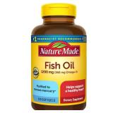 Nature Made Fish Oil Supplements 1200 mg Omega 3 Supplements for Healthy Heart Support Softgels - 100ct, (BEST BEFORE MARCH 2028)