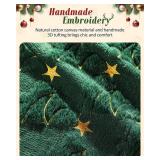 Embroidered Christmas Pillow Covers 18x18 Inch- Set of 4