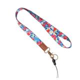 Neck Lanyard for Keys, Wallets and ID Badge Holders (Blue-pattern, 1)