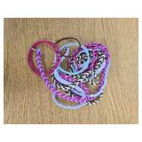 3Pcs Spiral Braided Sports Hair Ties 25" Elastic, No Damage Ponytail Holders -3 Colors