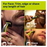 Philips Norelco OneBlade 360 Blades, Genuine Replacement Blades for OneBlade Electric Shaver and Trimmer, Durable Stainless Steel, Trim, Edge and Shave, 3 Pack, QP430/80