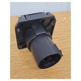 ISINLASSO USCAR to 7 Way Trailer Plug Adapter, Heavy Duty Waterproof Trailer Connector with Spring-Loaded Cover & Twist Lock Design, Fits Trucks, SUVs, RVs with USCAR Tow Harness