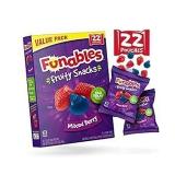 Funables Fruity Snacks Mixed Berry  Flavored Snacks  0.8 oz 22 ct (BEST BY MARCH 22, 2026)