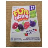 Funables Fruity Snacks Mixed Berry  Flavored Snacks  0.8 oz 22 ct (BEST BY MARCH 22, 2026)