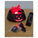 3D LED Fake Fire Flames Effect Light, 1800mAh Batterry Halloween Fire Light for Indoor/Outdoor Suspension or Desktop Decor Spooky Party Prop & Atmosphere Lighting for Bar Stage Home (Black)