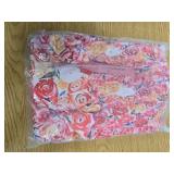 Summer Boho Floral Maxi Dress with Pockets (Rose Red,S)