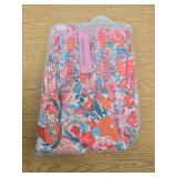 Summer Boho Floral Maxi Dress with Pockets (Orange,S)