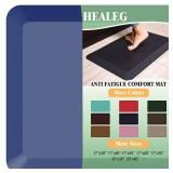 Anti Fatigue Floor Mat Polyurethane(PU) Foam (Blue, 40" L x 17" W x 1" Th)