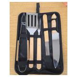 5-Piece BBQ Grill Tool Set with Carrying Case