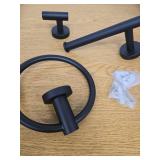 3 Pieces Bathroom Kit Accessories Set 304 Stainless Steel Bathroom Hardware Set (Matte Black)