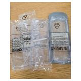 LHS Mandoline Slicer, 4 Sharp Stainless Steel Blades with Food Storage Container Dishwasher Safe (grey)