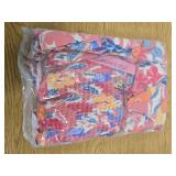 Summer Boho Floral Maxi Dress with Pockets (Pink,XL)