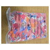 Summer Boho Floral Maxi Dress with Pockets (Pink,XL)