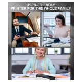 COLORWING Portable Printers Wireless for Travel, 300DPI Mini Compact Inkless Printer, Thermal Bluetooth Printer Compatible with Android and iOS Smartphone & Tablet & Laptop - Black