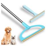 TOSMAL Carpet Rake for Pet Hair Removal, Reusable Pet Hair Removal Tool 56in Adjustable Long Handle Pet Hair Removal Broom, Cat Dog Hair Remover Carpet Brush Scraper for Rugs, Mats, Couch