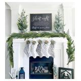 Lvydec 6Ft Christmas Norfolk Pine Garlands, Realistic Artificial Faux Greenery Garland Cedar Spruce for Mantel Holiday Indoor Outdoor Fireplace Winter Christmas Decor