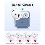 ESR for AirPods 4 Case, Compatible with AirPods 4th Generation Case (2024) (USB-C), Compatible with MagSafe, Drop Protection Cover with Lanyard, Magnetic Lid Lock, Orbit Hybrid Case, Dark Blue