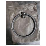 Besteffie Adhesive Towel Ring Self Adhesive Hand Towel Ring Stainless Steel Rustproof Bathroom Towel Holder Wall Mount SUS 304 Stainless Steel Matte Black,Bathroom Hand Towel Holder