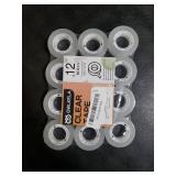 OWLKELA 12 Rolls Transparent Tape Refills, Clear Tape, All-Purpose Transparent Glossy Tape for Office, Home, School