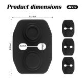 4PCS Universal Silicone Car Door Latch Covers,New Silicone Door Latch Protective Cover with 3 Layers of Shock Absorption for Protection & Noise Reduction,Soft Car Doors Strike Protector