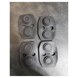 4PCS Universal Silicone Car Door Latch Covers,New Silicone Door Latch Protective Cover with 3 Layers of Shock Absorption for Protection & Noise Reduction,Soft Car Doors Strike Protector